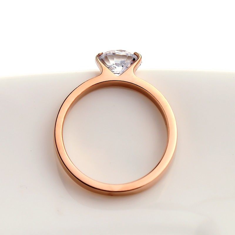 Bague De Mariage Simple En Or Rose 18 Carats