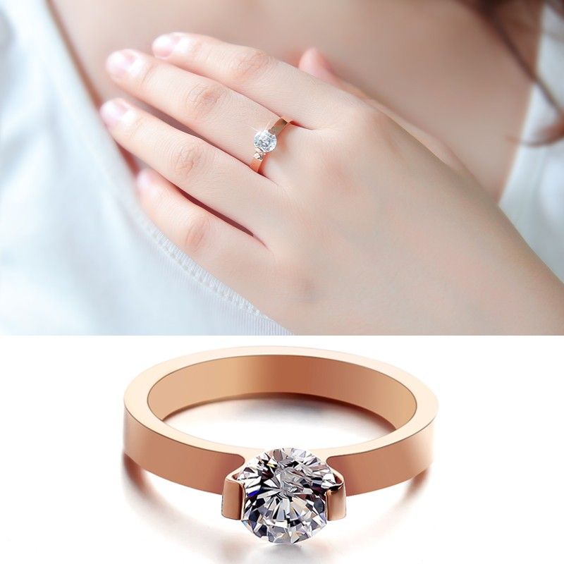 Bague De Mariage Simple En Or Rose 18 Carats