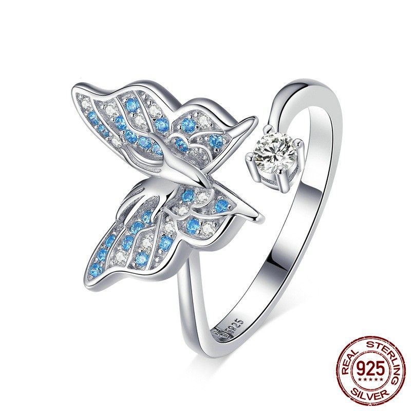 Bague Papillon En Argent 925 De Haute Qualité Pour Elle