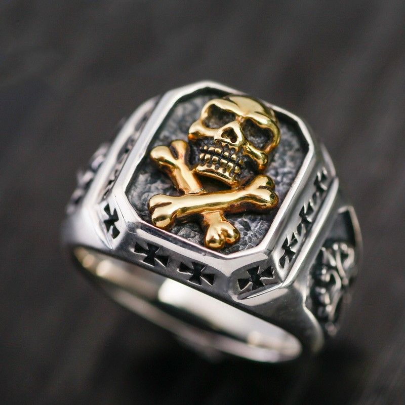 Bague Personnalisée Skull Cross