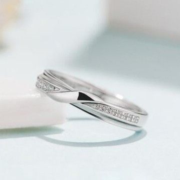 Bague De Promesse Ajustable En Argent Sterling S925 Parfaite