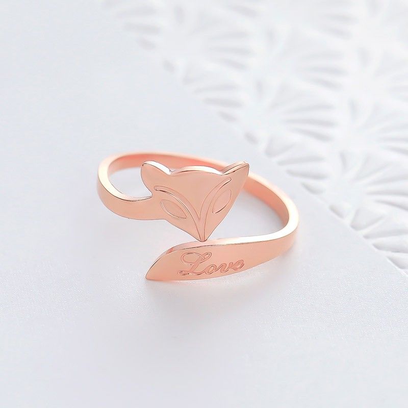 Bague De Renard En Or Rose 18 Carats