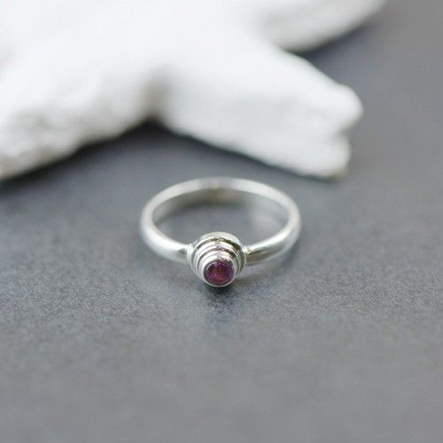 Bague En Tourmaline Naturelle Incrustée En Argent Sterling 925 De Mode Haut De Gamme