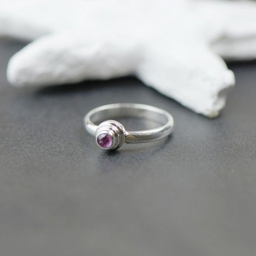 Bague En Tourmaline Naturelle Incrustée En Argent Sterling 925 De Mode Haut De Gamme