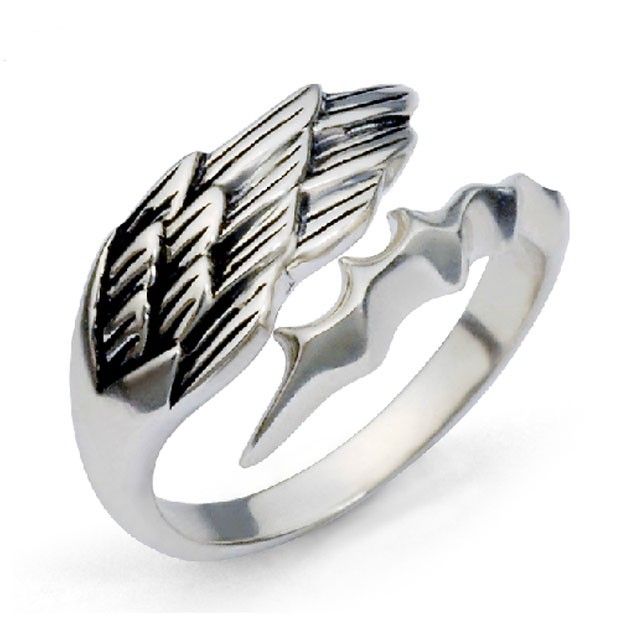 Bague Unisexe En Argent Sterling 925 Avec Ange Et Diable