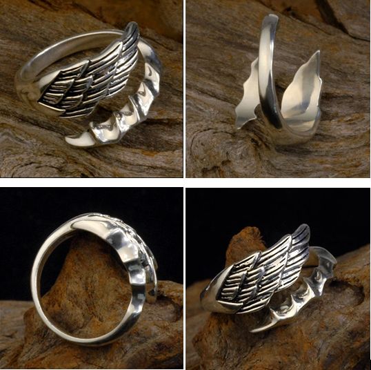 Bague Unisexe En Argent Sterling 925 Avec Ange Et Diable