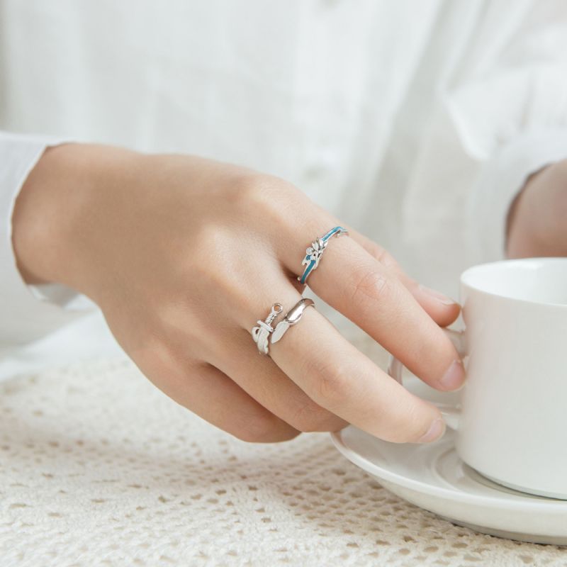 Bagues De Promesse De Héros Et De Beautés Personnalisées Pour Couples En Argent Sterling