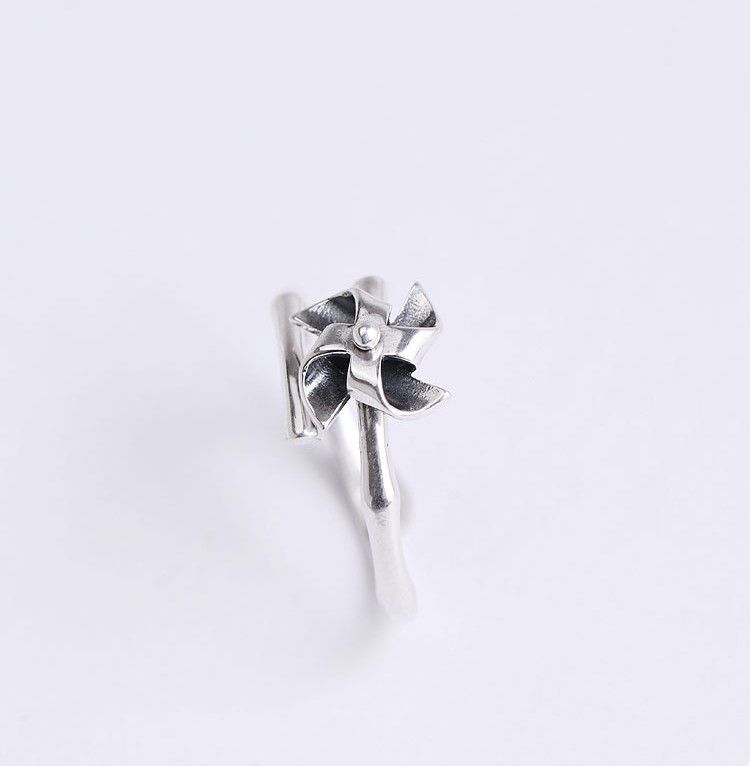 Better Luck Windmill S925 Bague De Cadeau D'anniversaire En Argent Sterling Pour Elle