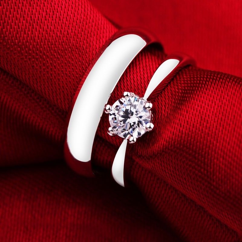 Cadeau Parfait Pour La Saint-valentin Anneaux De Couple En Argent 925