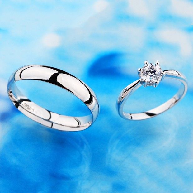 Cadeau Parfait Pour La Saint-valentin Anneaux De Couple En Argent 925