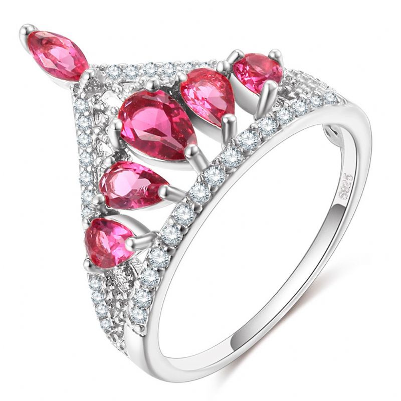 Concevoir Des Cadeaux Romantiques Pour La Bague Couronne En Or Rose Et Platine De L'amour