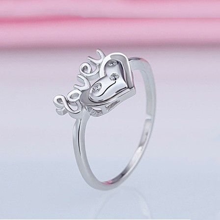 Coréen La Vraie Signification De L'amour S925 Bague De Fiançailles En Argent Sterling