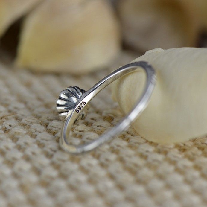 Delicate Wild Fashion S925 Bague En Pierre De Lune Naturelle Incrustée En Argent Sterling