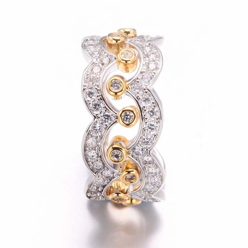 Ensemble De Bagues En Forme De Couronne De Diamant Sona Classique Pour Femme