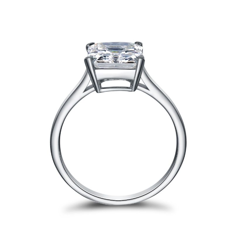 Europe Classique En Argent Sterling 925 Avec Bague De Fiançailles Princesse Carré CZ