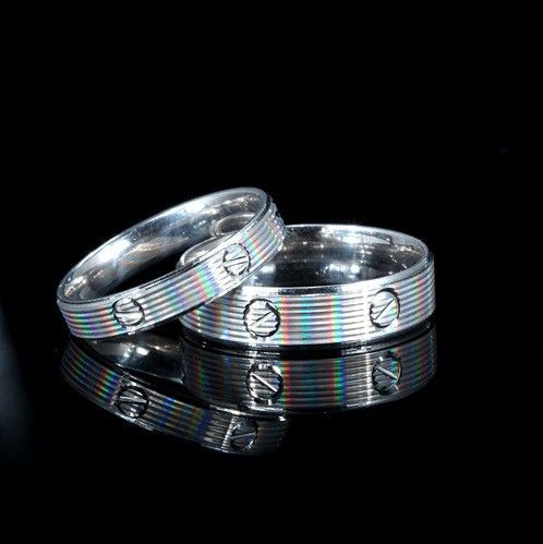 Europe Fashion Wide S925 Anneaux De Couple En Argent