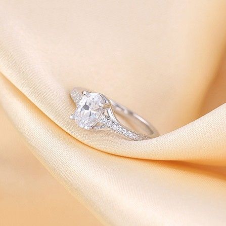 Europe Luxury S925 Bague De Fiançailles En Argent Micro Serti CZ