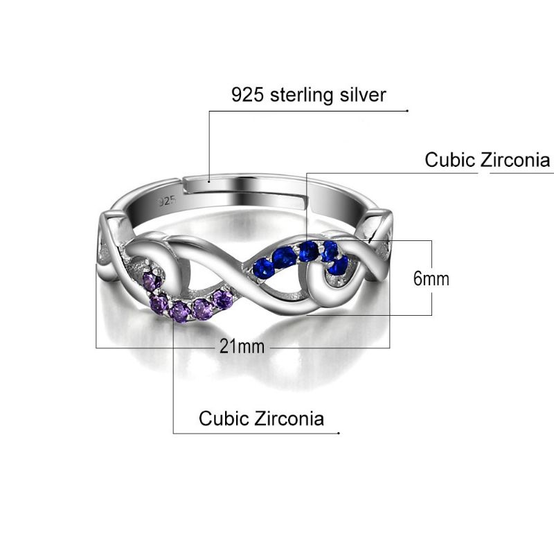 Europe New S925 Bague De Fiançailles En Zircon Cubique Incrusté D'argent