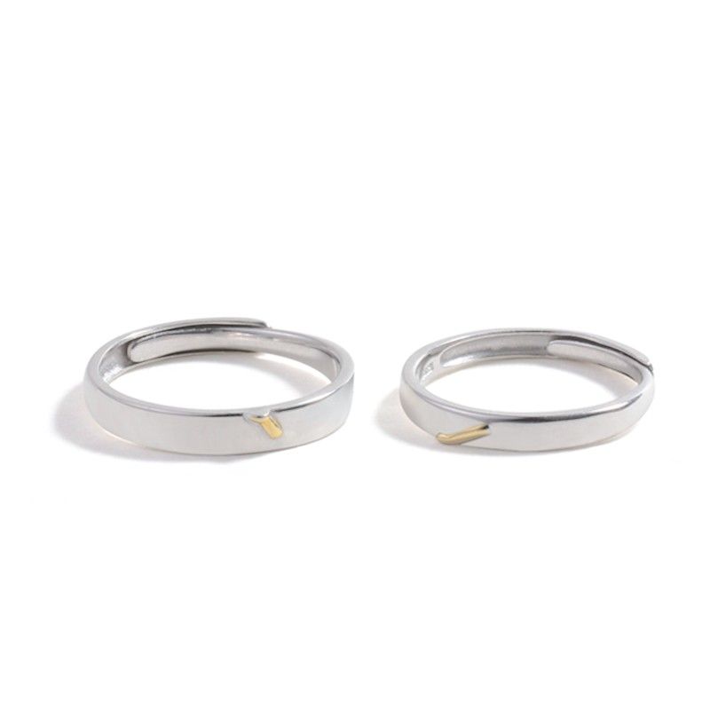 Forever 5:20 Original Simple Design Coréen 925 Anneaux De Couple Amoureux En Argent Sterling