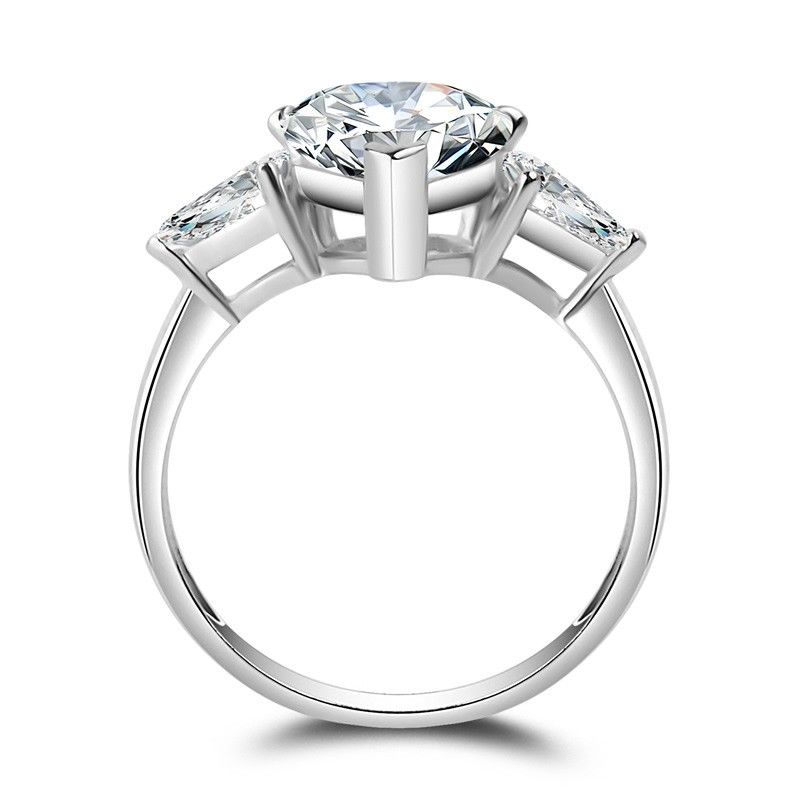 Forme Géométrique Très Populaire Bague De Mariage En Argent Sterling Pour Dame