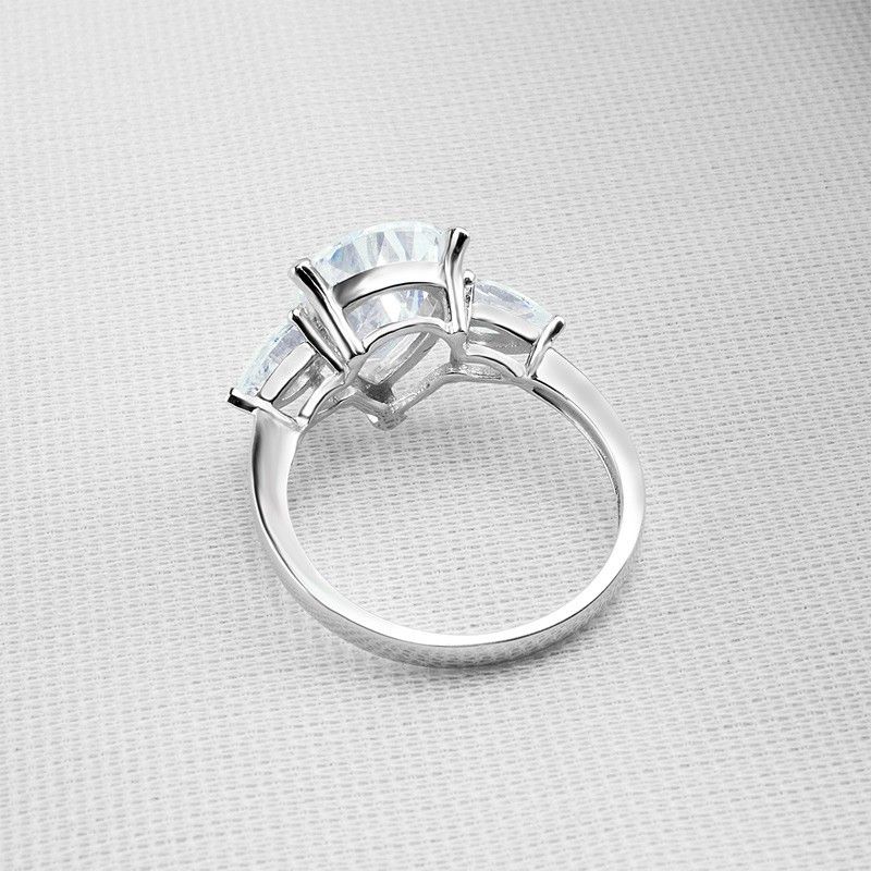 Forme Géométrique Très Populaire Bague De Mariage En Argent Sterling Pour Dame