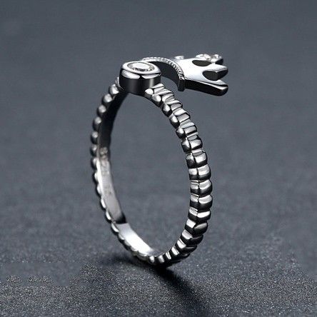 Gravure Laser Gratuite Bijoux Rétro Bague En Argent 925 Couronne