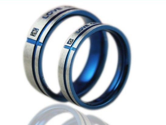 "i Will Always Be With You" Bague En Titane Pour Amoureux De La Croix Bleue Au Design Élégant Et Unique (prix Pour Une Paire)