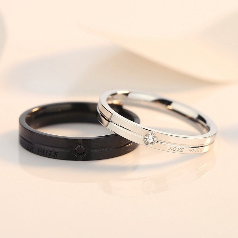 "i Will Always Be With You" Promise Rings For Couples (prix Pour Une Paire)