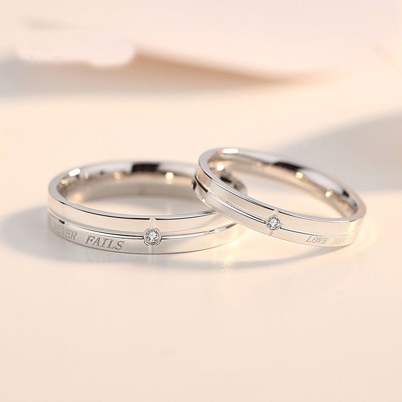 "i Will Always Be With You" Promise Rings For Couples (prix Pour Une Paire)