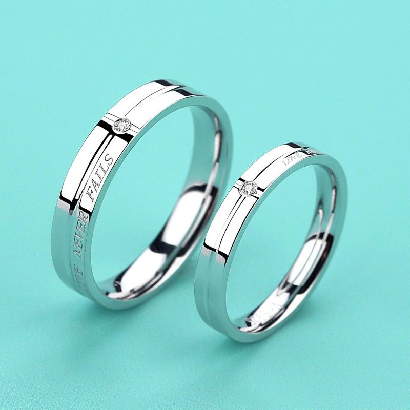 "i Will Always Be With You" Promise Rings For Couples (prix Pour Une Paire)