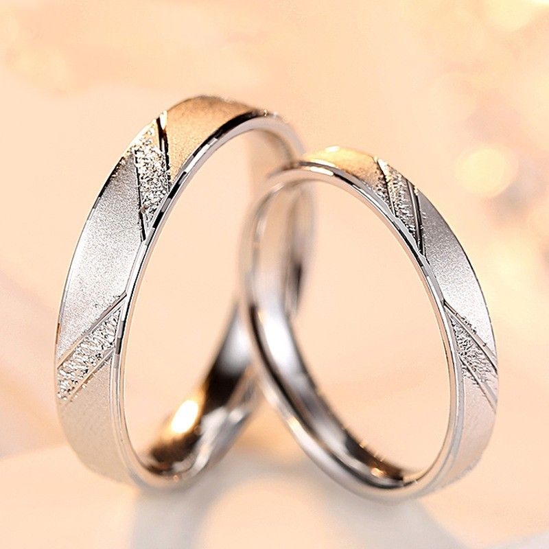 Love Forever 925 Anneaux De Mariage / Promesse / Couple En Argent Sterling (prix Pour Une Paire)