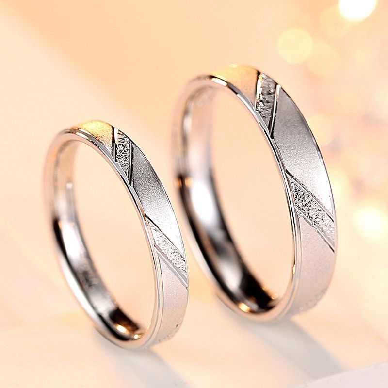 Love Forever 925 Anneaux De Mariage / Promesse / Couple En Argent Sterling (prix Pour Une Paire)