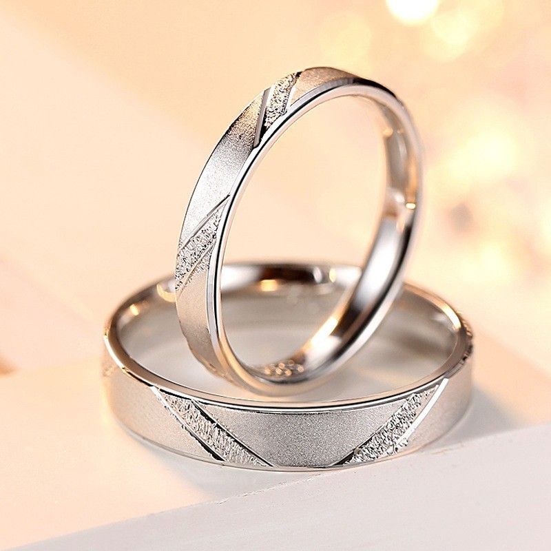 Love Forever 925 Anneaux De Mariage / Promesse / Couple En Argent Sterling (prix Pour Une Paire)