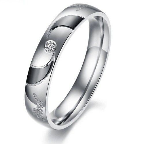 Love Of Spiral Titanium Steel Rings For Lover (prix Pour Une Paire)