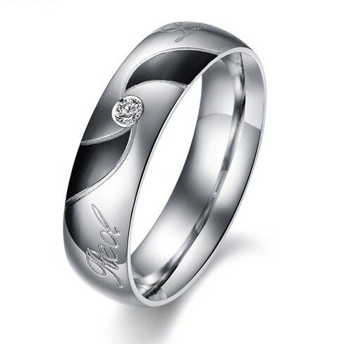 Love Of Spiral Titanium Steel Rings For Lover (prix Pour Une Paire)