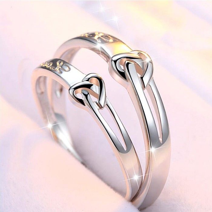 Lovers Rings Top Silver S925 Rings For Lovers (prix Pour Une Paire)