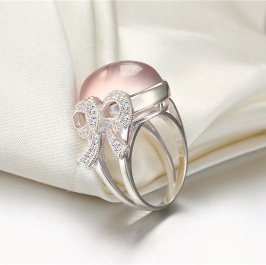 Nouvelle Atmosphère Exagérée Bague Papillon En Argent Sterling 925 Incrusté De Pierres Précieuses Naturelles