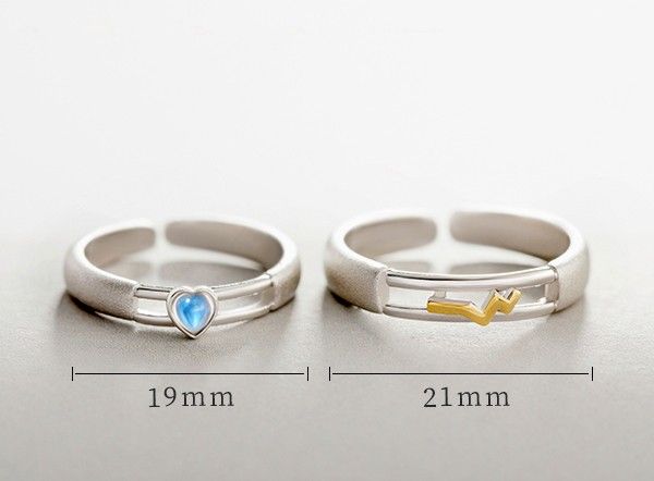 Nouvelle Bague De Couples D'hommes Et De Femmes De Personnalité Simple De Battement De Coeur