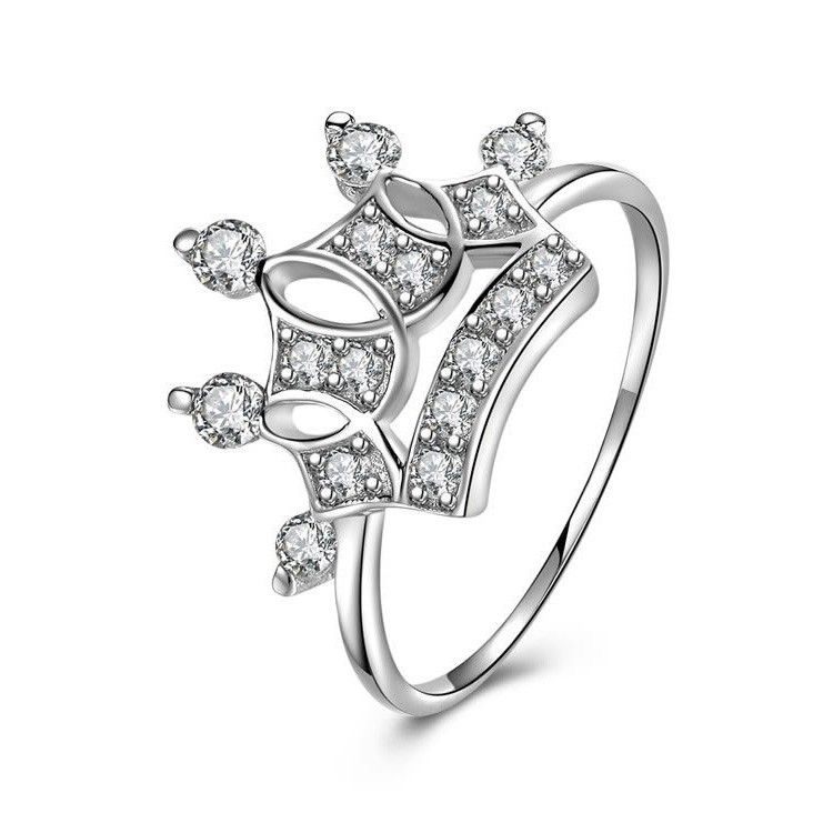 Nouvelle Bague De Couronne En Argent Sterling 925 Avec Vente Chaude Atmosphérique Simple