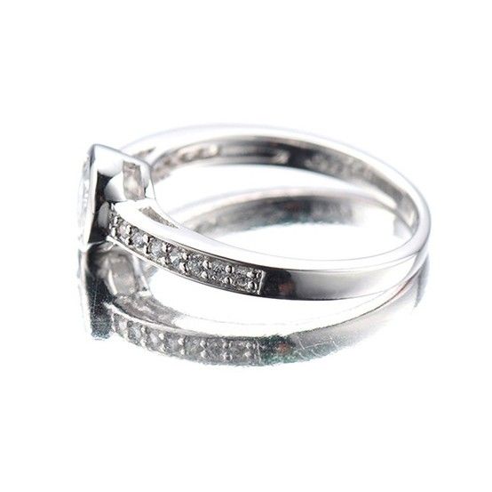 Nouvelle Bague De Fiançailles / Bague De Fiançailles / Bague De Fiançailles En Argent Incrusté D'argent S925