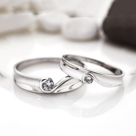 Nouvelles Bagues D'amoureux En Argent Sterling 925 Sweet Match Heart