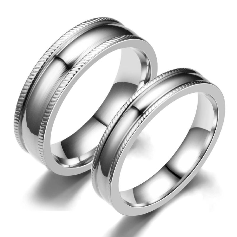 Nouvelles Bagues En Argent Sterling Pour Amoureux De La Mode Coréenne (prix Pour Une Paire)