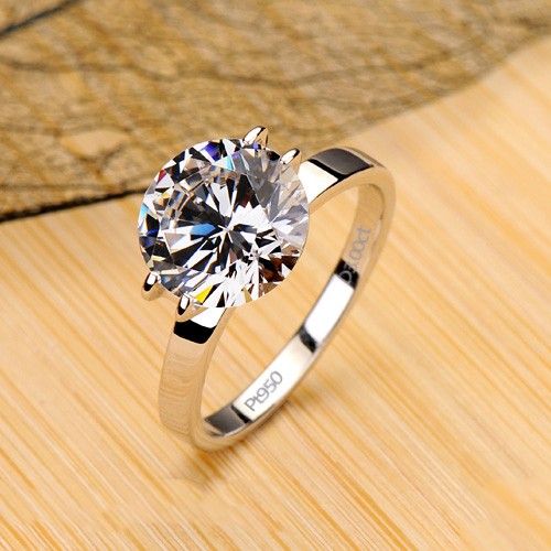 Offre Spéciale Bague De Mariage Simple Diamant Solitaire Étincelant