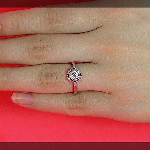 Perfect Craft Fashion Design Bague De Fiançailles En Argent 925 Avec Atmosphère Luxueuse