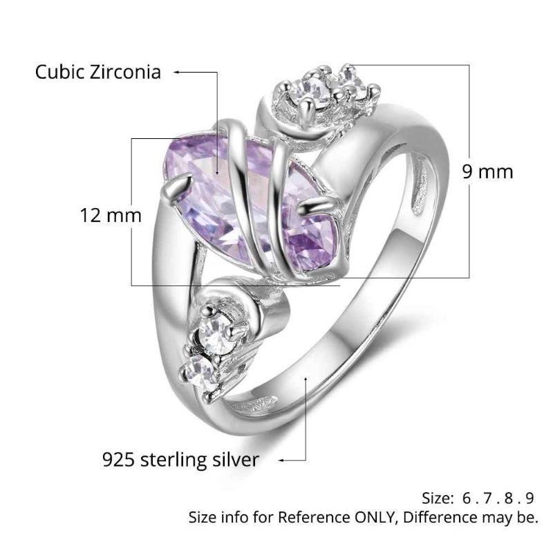 Personnalisez La Pierre De Naissance Et La Bague En Argent Sterling Gravée