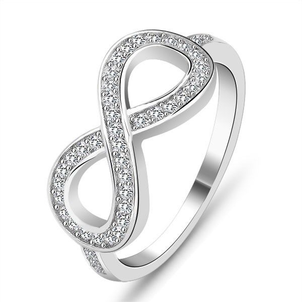 Soft Texture S925 Bague De Fiançailles Incrustée D'argent Small CZ