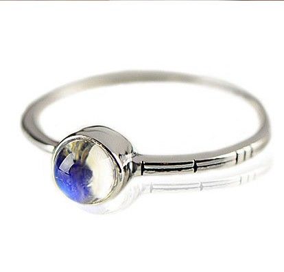 Sri Lanka Blue Moonstone S925 Bague En Argent Sterling Pour Elle