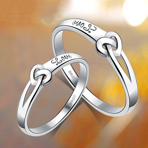 Tie The Knot Femme Anneaux De Couple En Argent 925