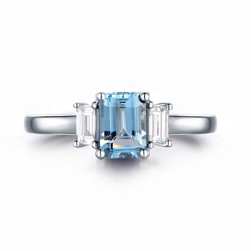 Topaz S925 Bague De Mariage En Argent Sterling Avec Bague De Promesse Personnalisée Pour Elle