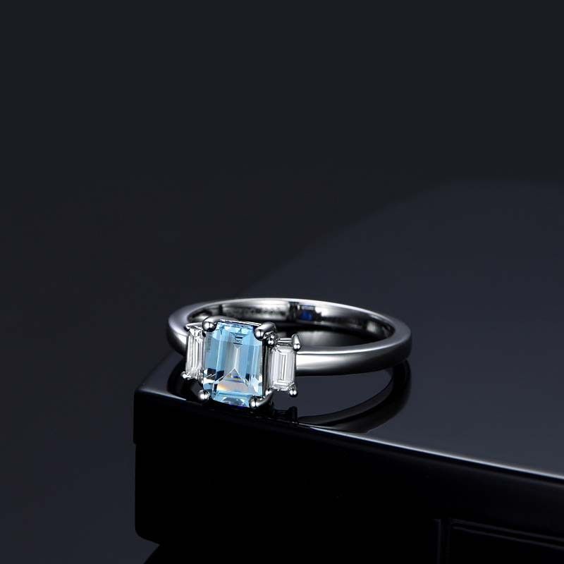 Topaz S925 Bague De Mariage En Argent Sterling Avec Bague De Promesse Personnalisée Pour Elle